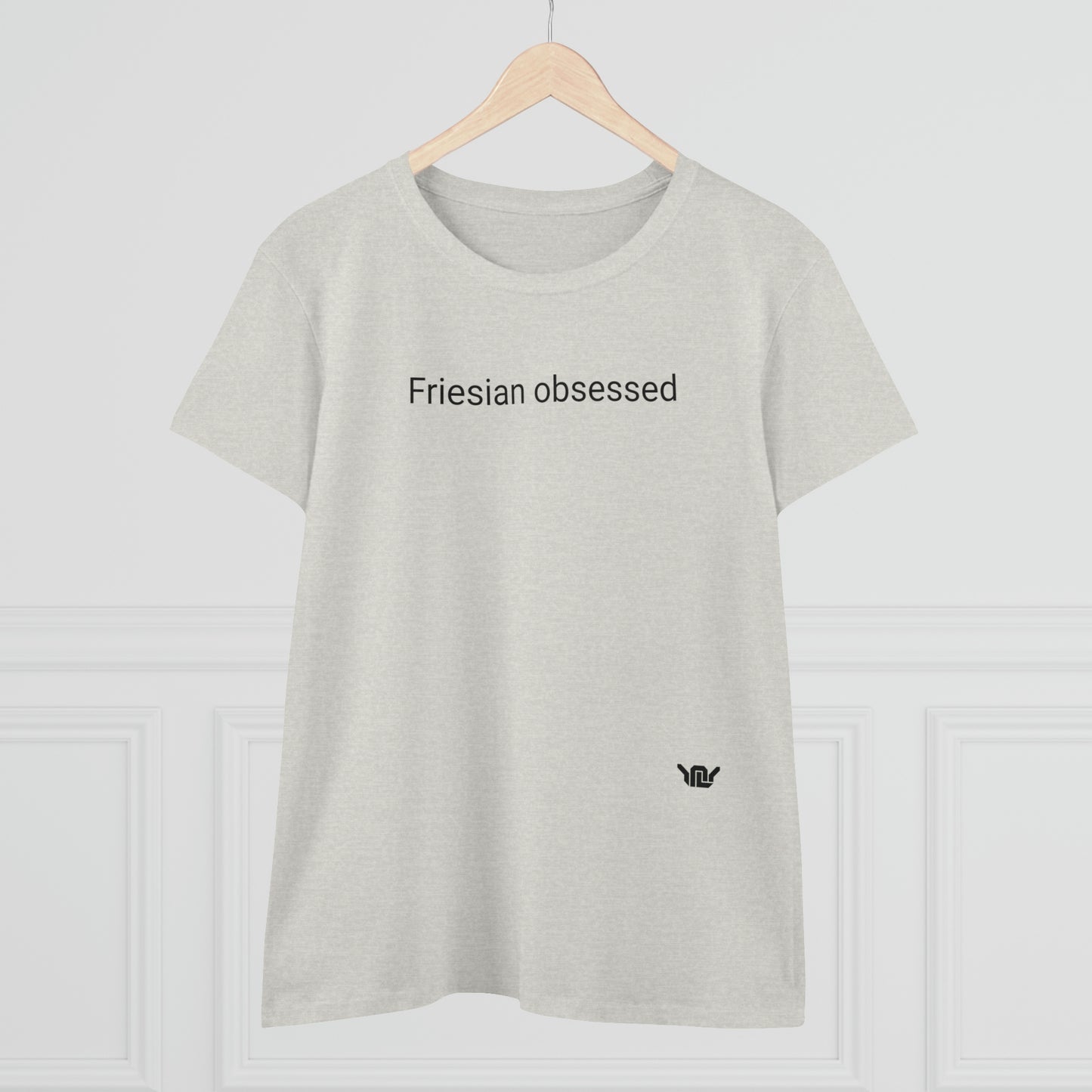 Friesian obsessed woman's t-shirt