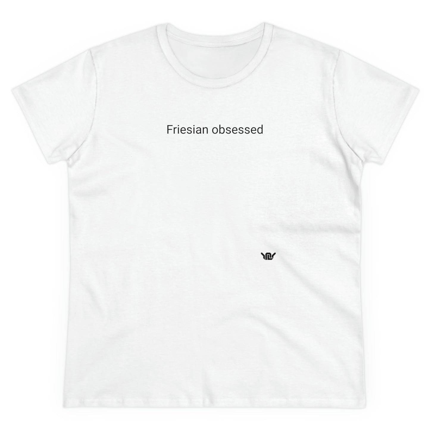 Friesian obsessed woman's t-shirt