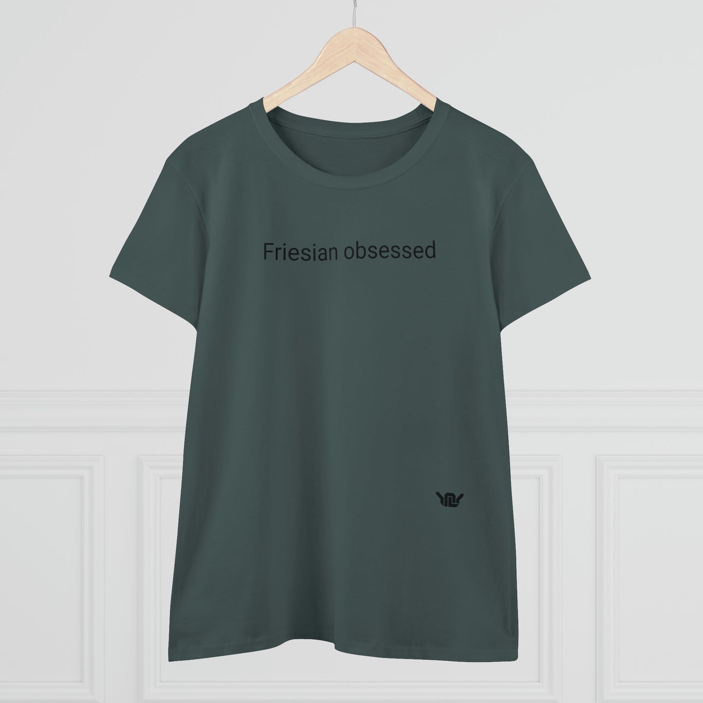 Friesian obsessed woman's t-shirt