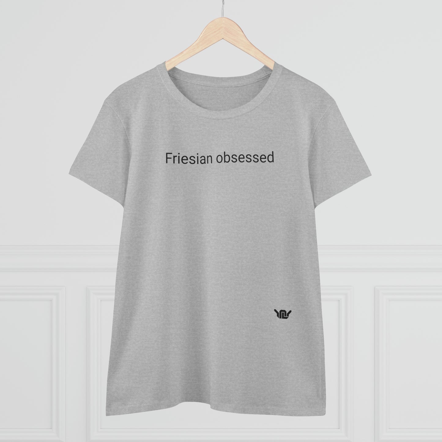 Friesian obsessed woman's t-shirt