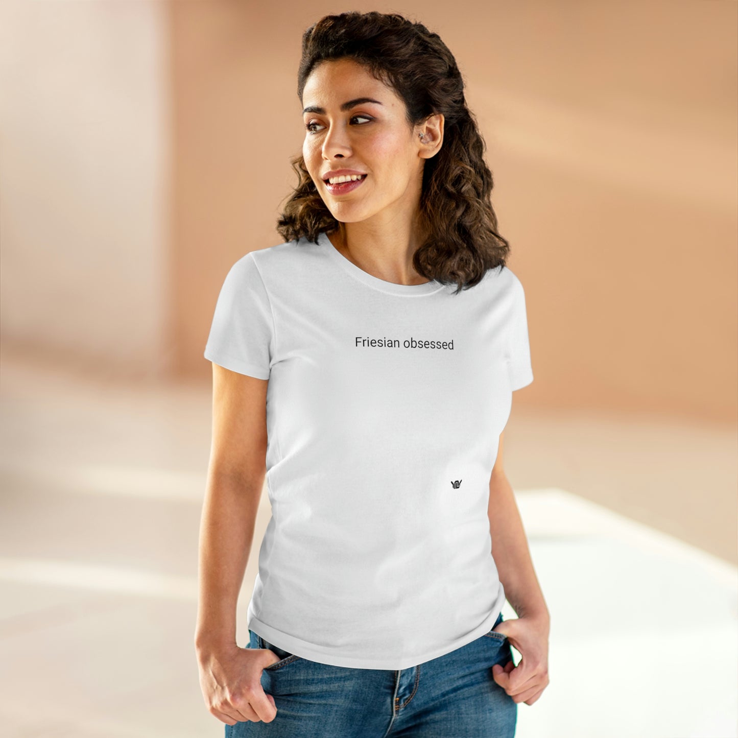 Friesian obsessed woman's t-shirt