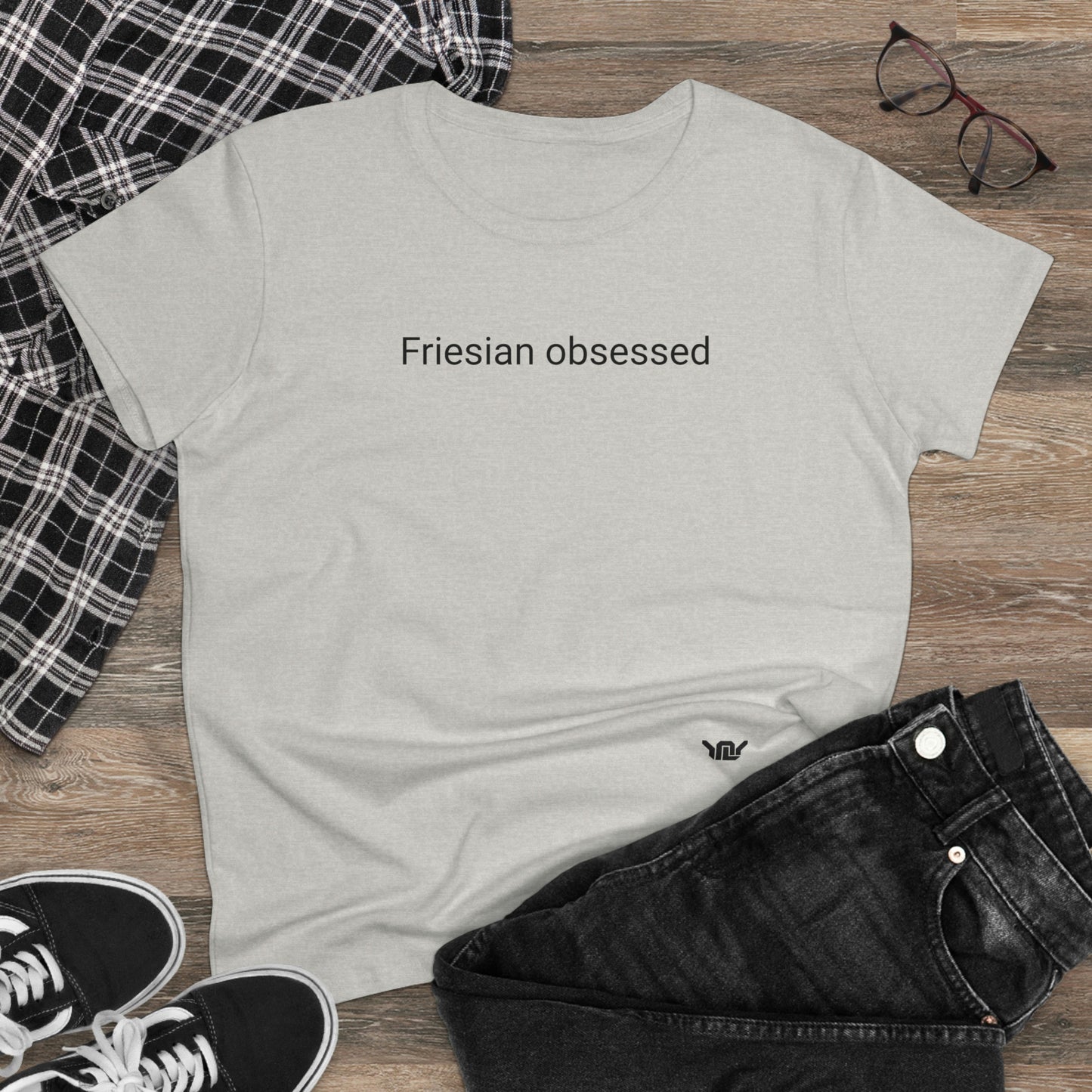 Friesian obsessed woman's t-shirt