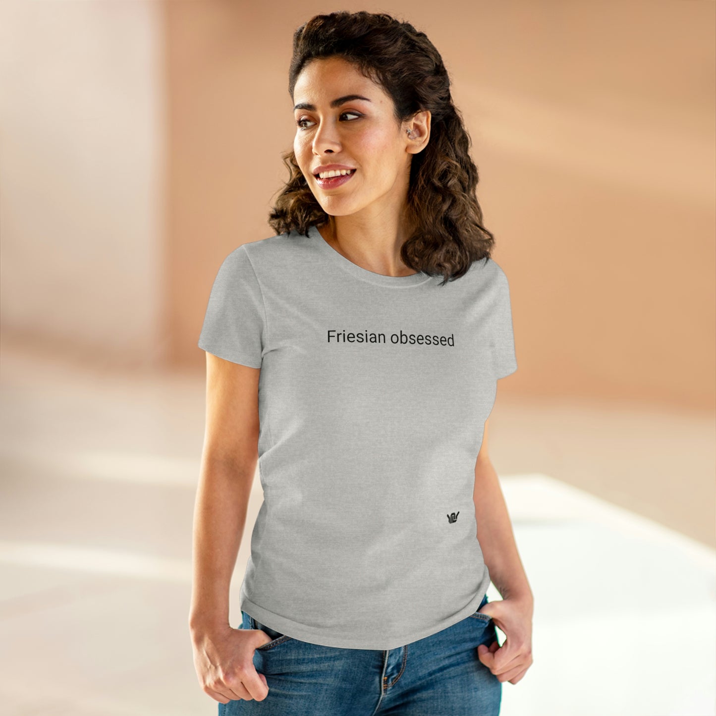 Friesian obsessed woman's t-shirt