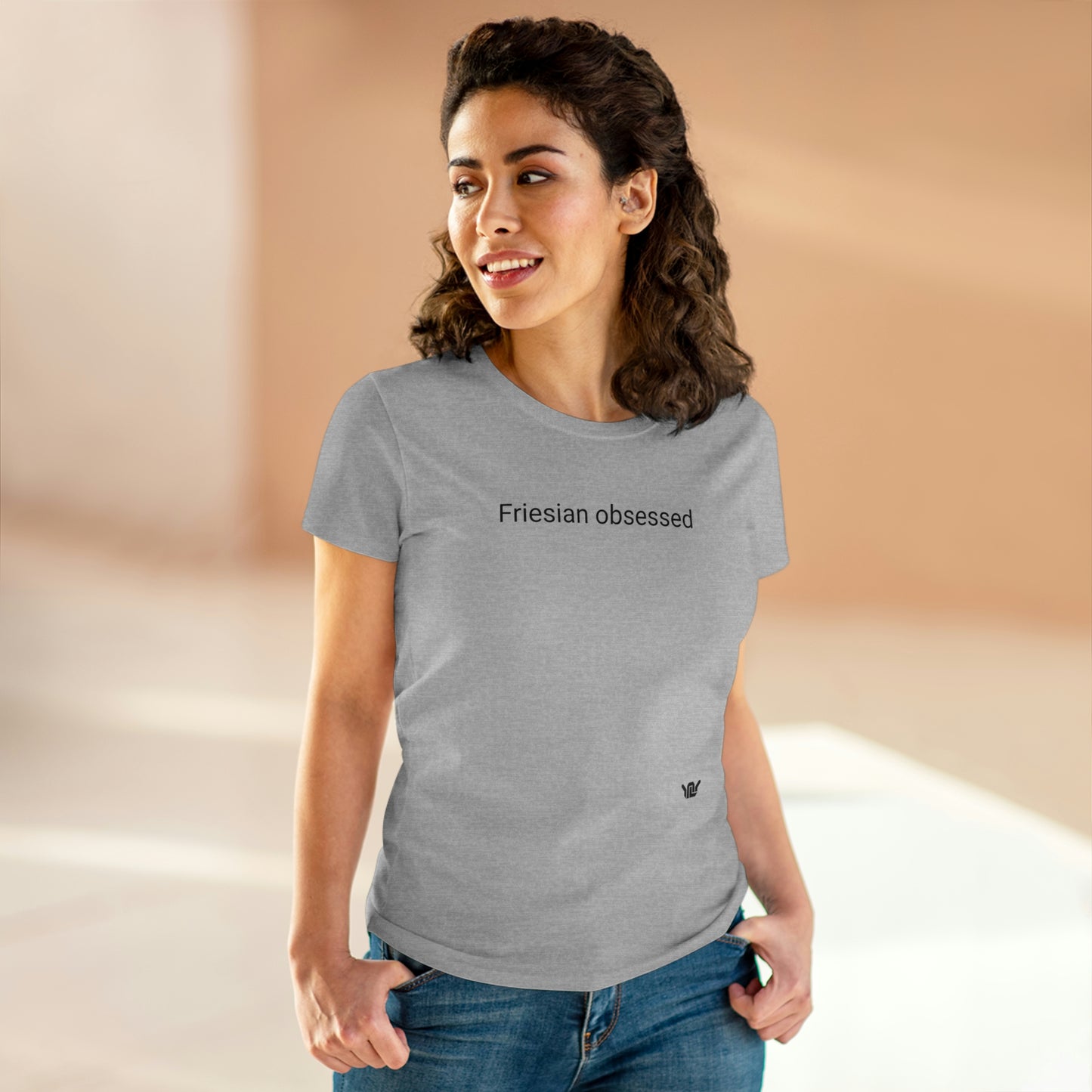 Friesian obsessed woman's t-shirt