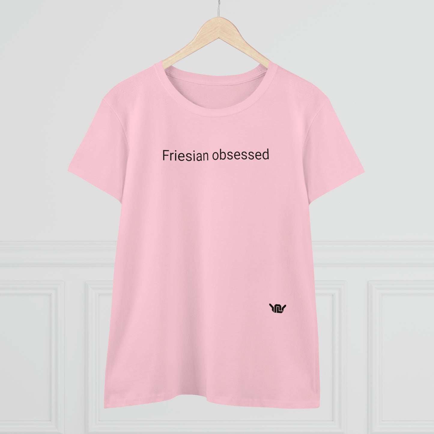 Friesian obsessed woman's t-shirt